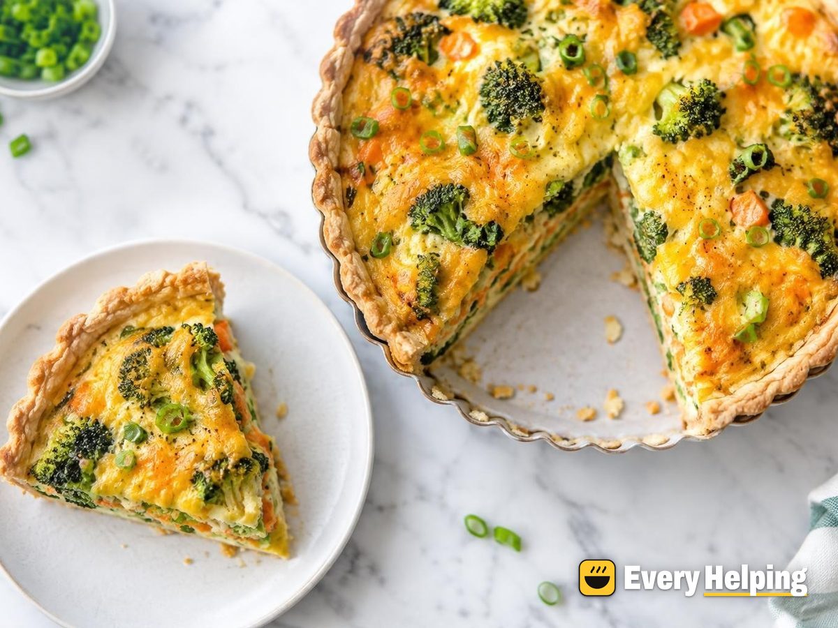 Broccoli Cheddar Tarts with Flaky Crust