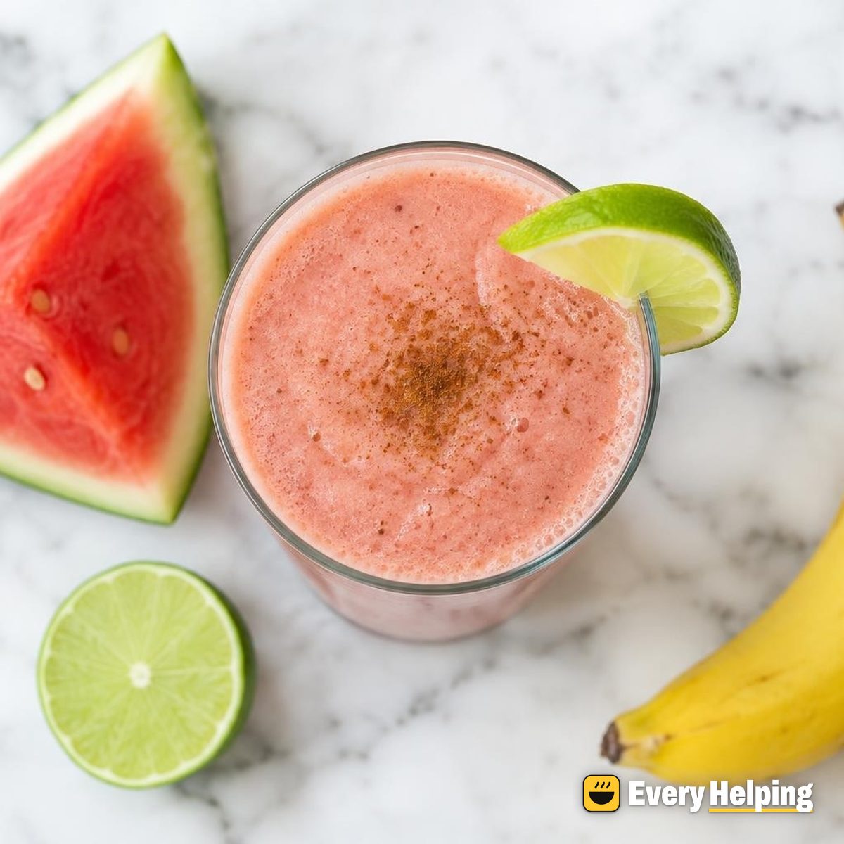 Watermelon-Banana Agua Fresca with Cinnamon