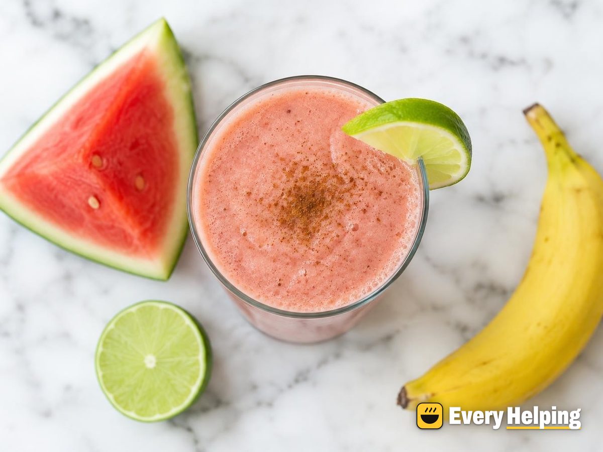 Watermelon-Banana Agua Fresca with Cinnamon
