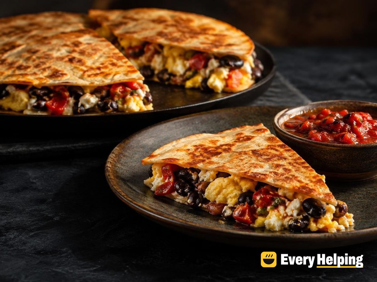 Black Bean and Egg Breakfast Quesadillas
