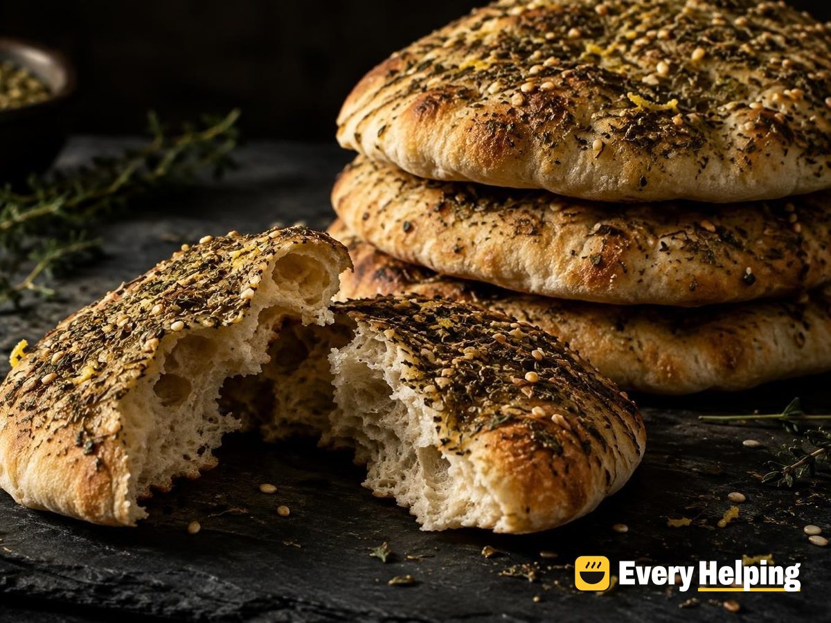 Za'atar-Style Thyme Sesame Oven Pita