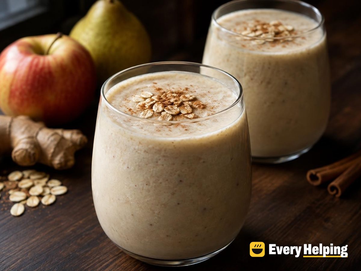 Ginger Spiced Apple Pear Coconut Smoothie