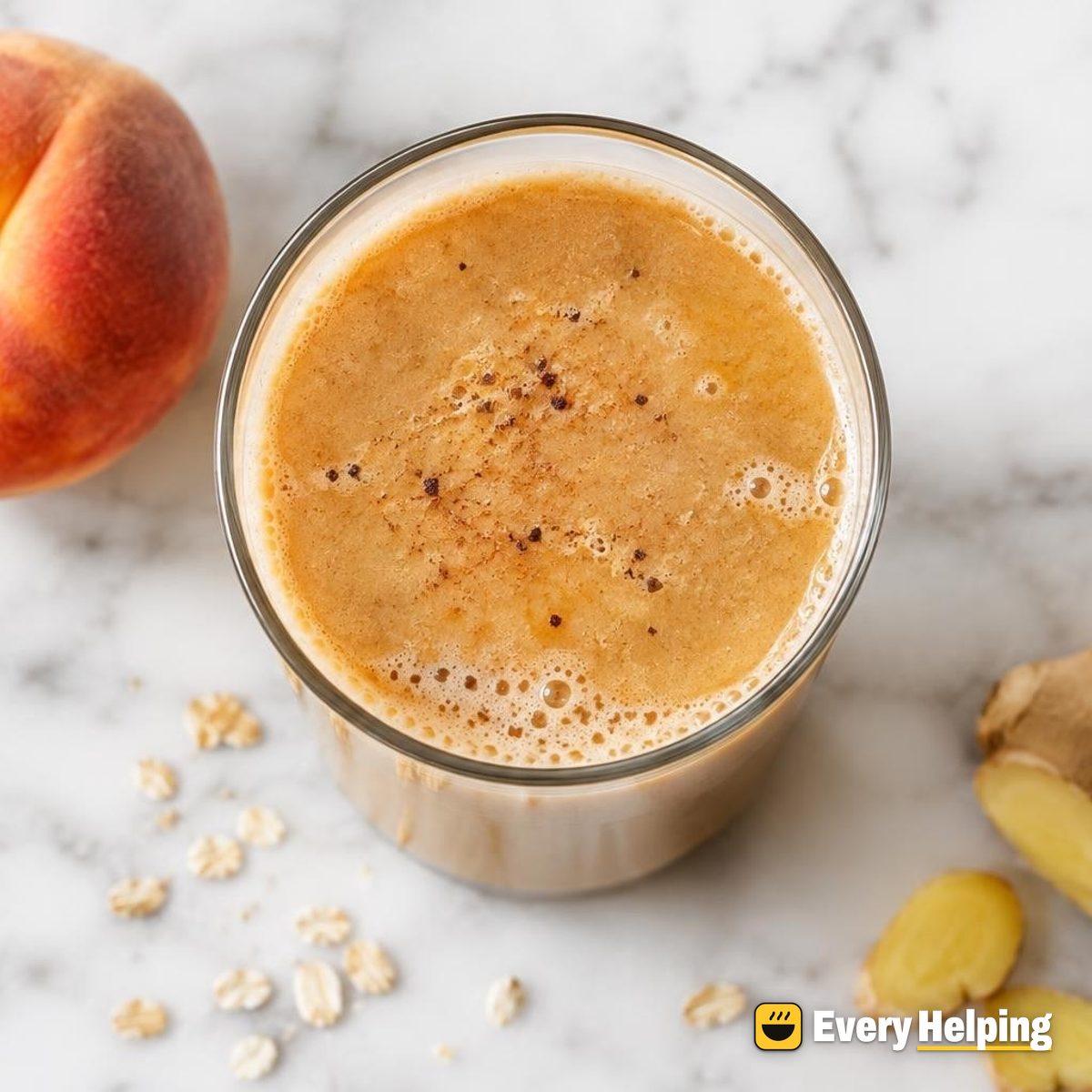 Ginger-Peach Black Tea with Oat Milk