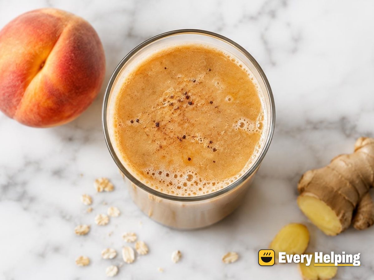 Ginger-Peach Black Tea with Oat Milk