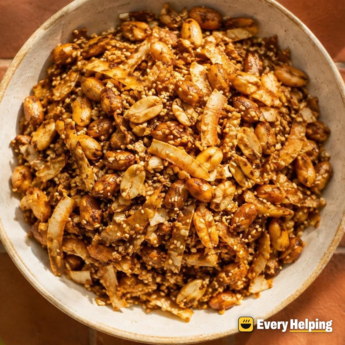Curry-Cumin Peanut and Coconut Crunch