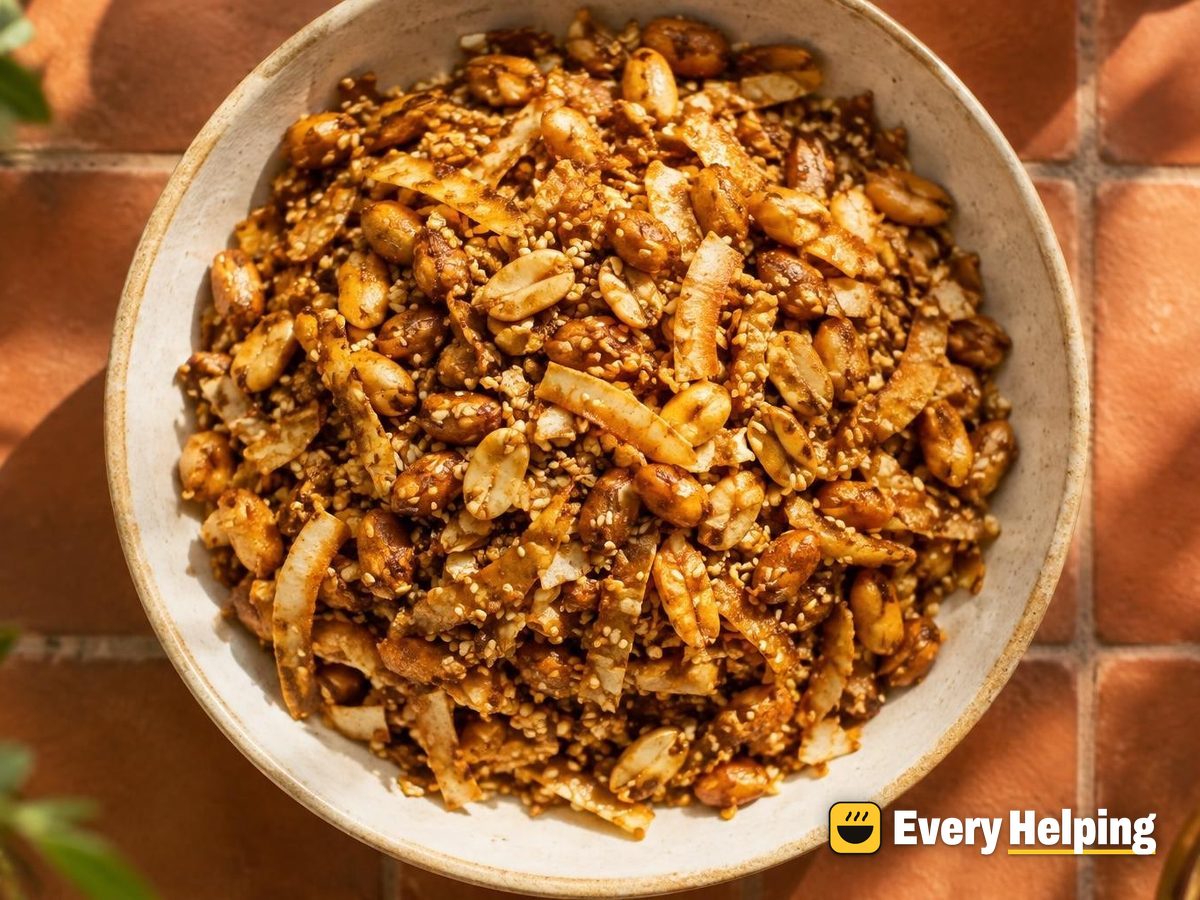 Curry-Cumin Peanut and Coconut Crunch