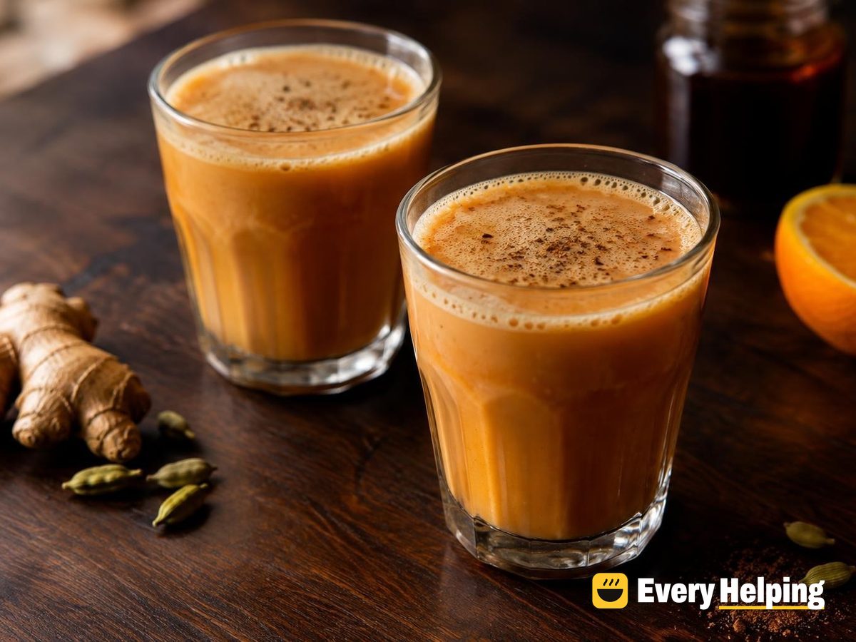 Orange-Nutmeg Masala Chai Cooler