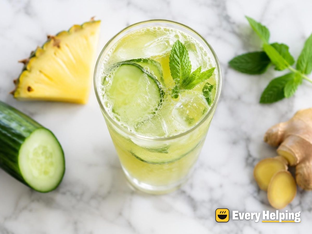 Pineapple Cucumber Mint Ginger Fizz