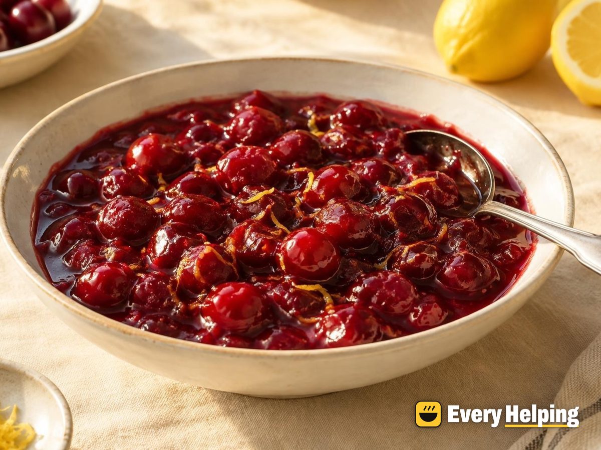 Bright Cherry Compote for Pancakes