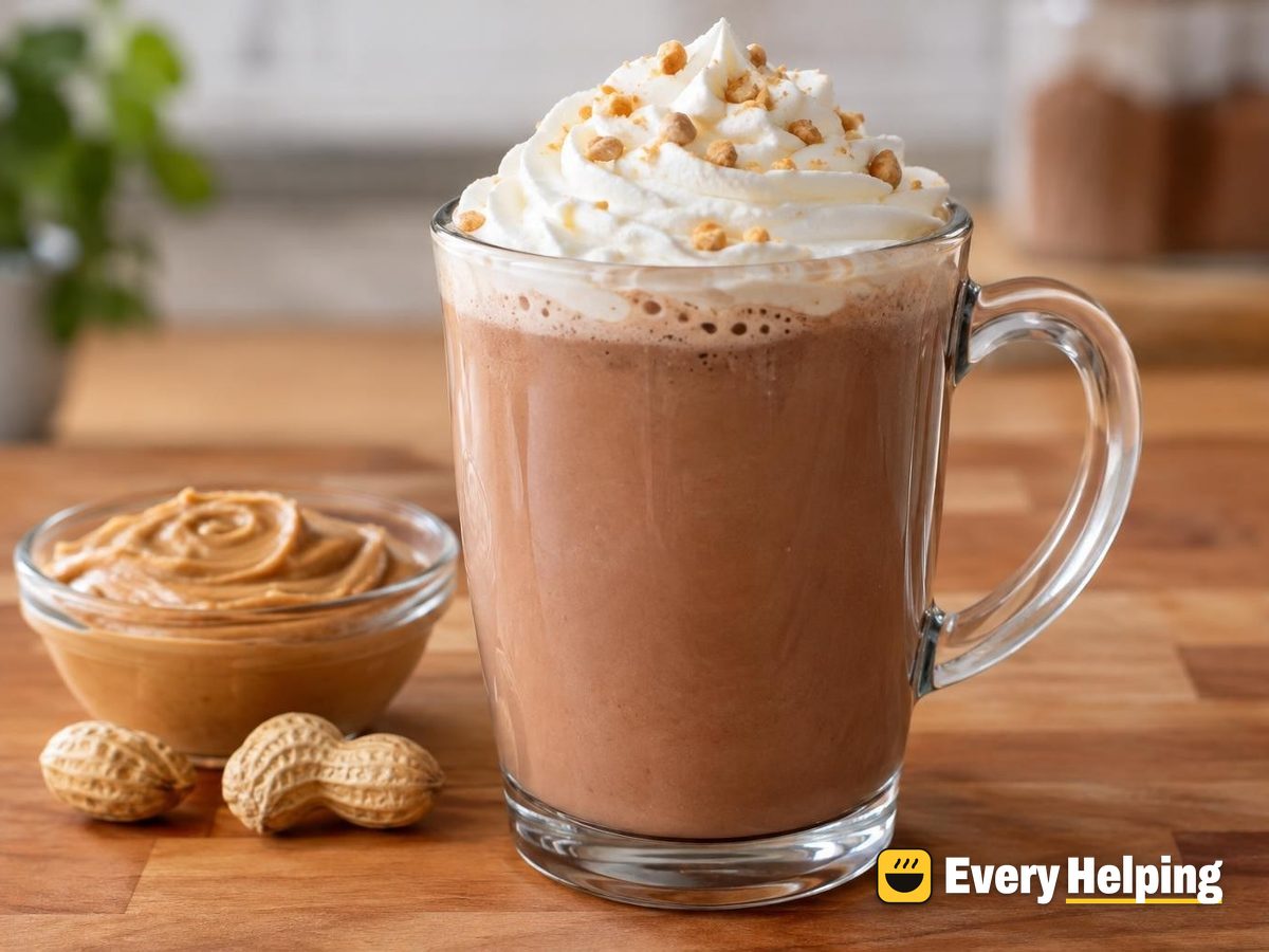 Peanut Butter Hot Cocoa with Whipped Cream