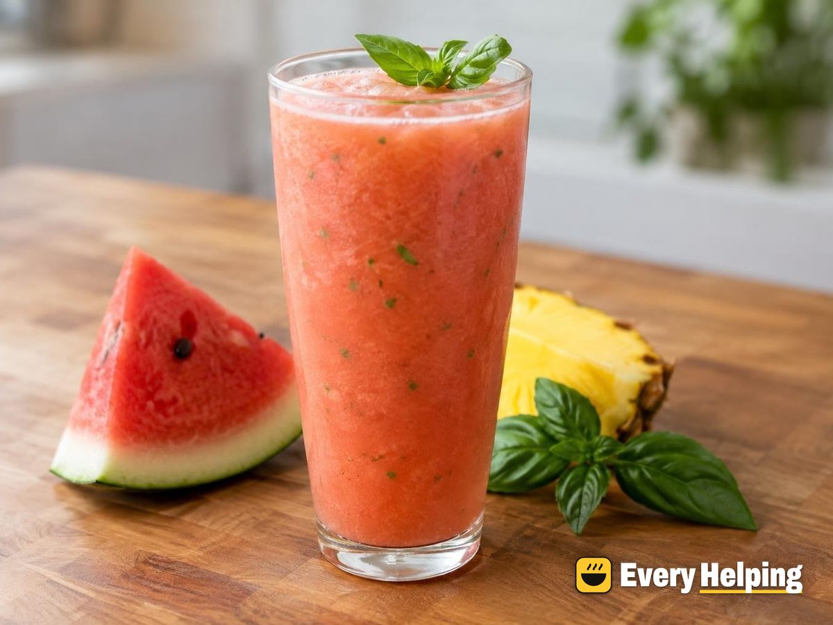 Watermelon-Pineapple Agua Fresca with Basil