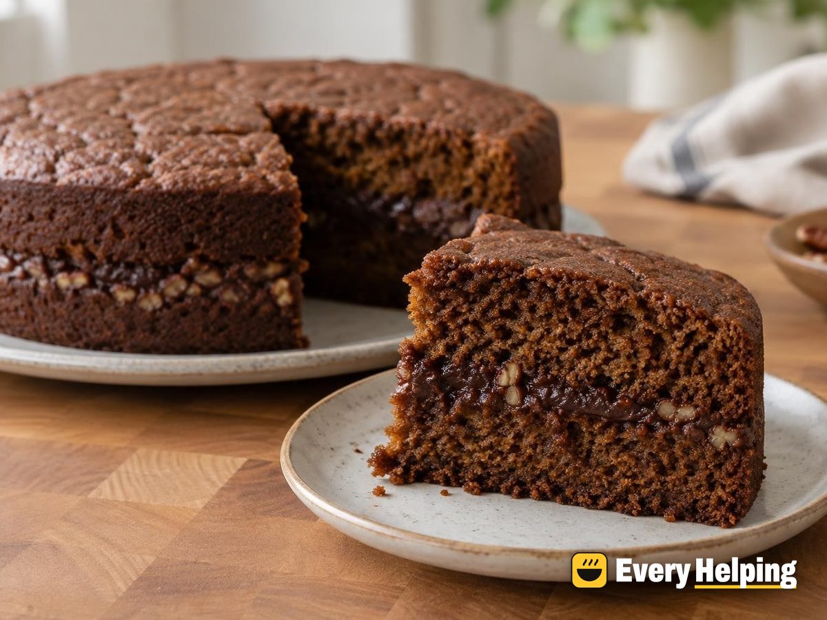 Gingerbread Molasses Snack Cake with Cocoa Filling