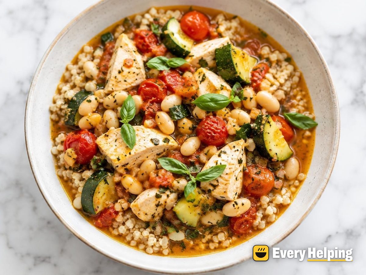 Chicken, Zucchini and White Bean Coconut Stew
