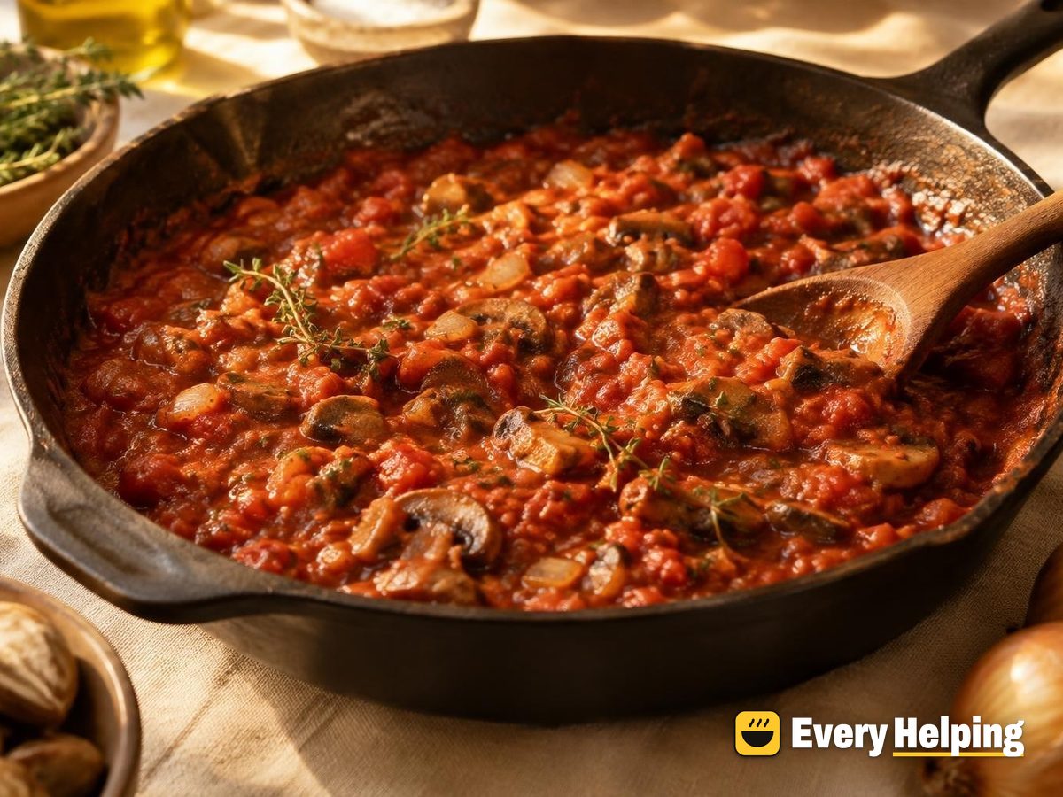 Mushroom Thyme Skillet Pizza Sauce