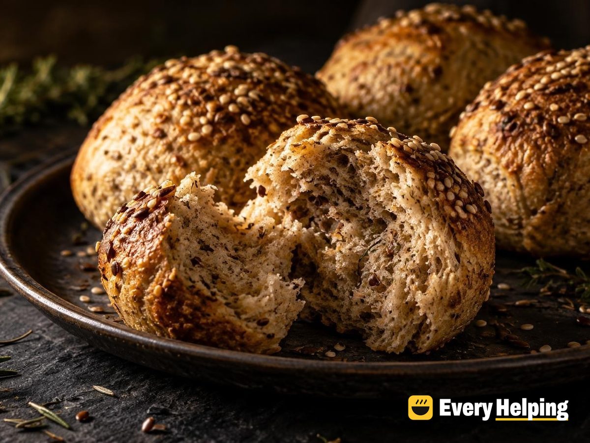 Seeded Whole Grain Herb Dinner Rolls