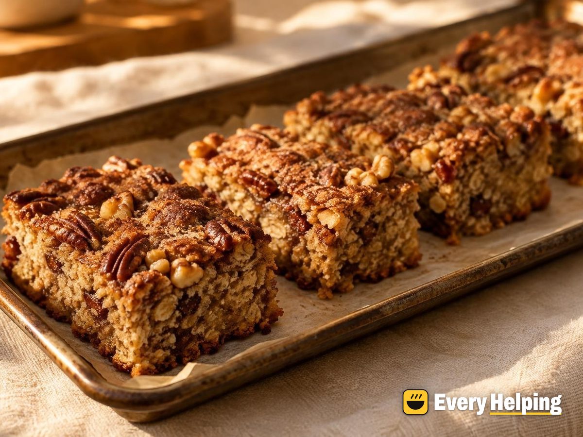 No-Fuss Banana Pecan Walnut Oat Bars
