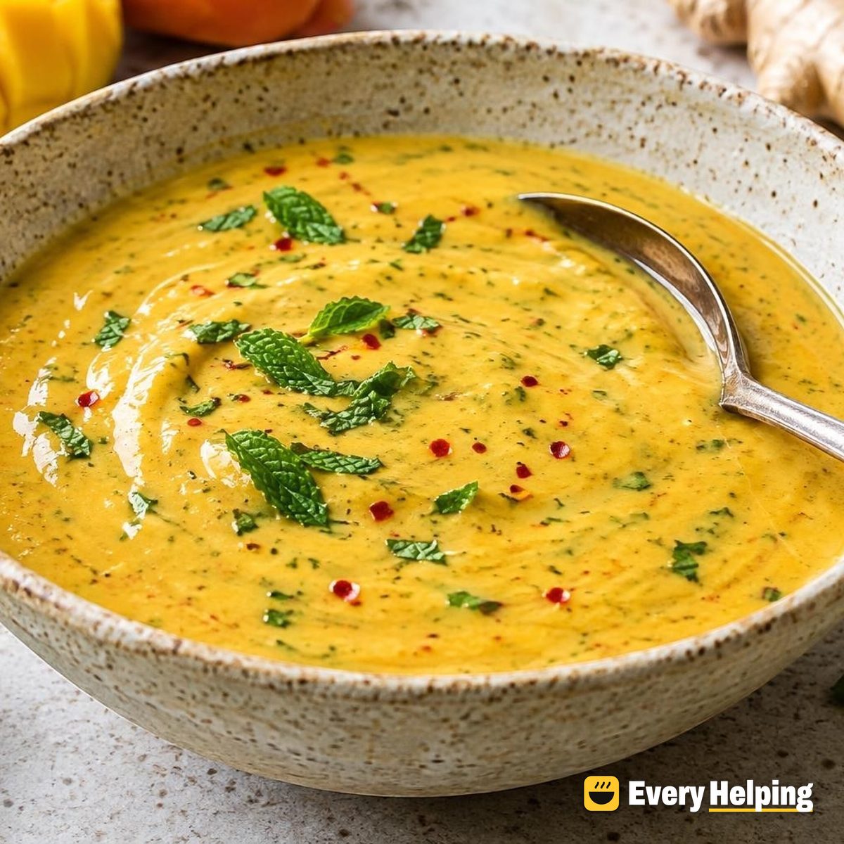 Mango Ginger Tahini Dressing with Mint