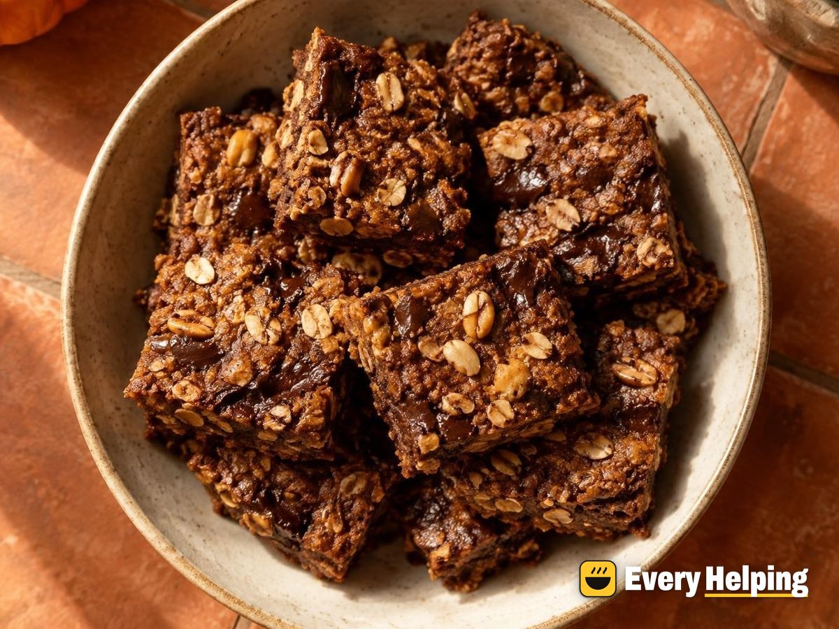 Cocoa Pumpkin Peanut Oat Bars