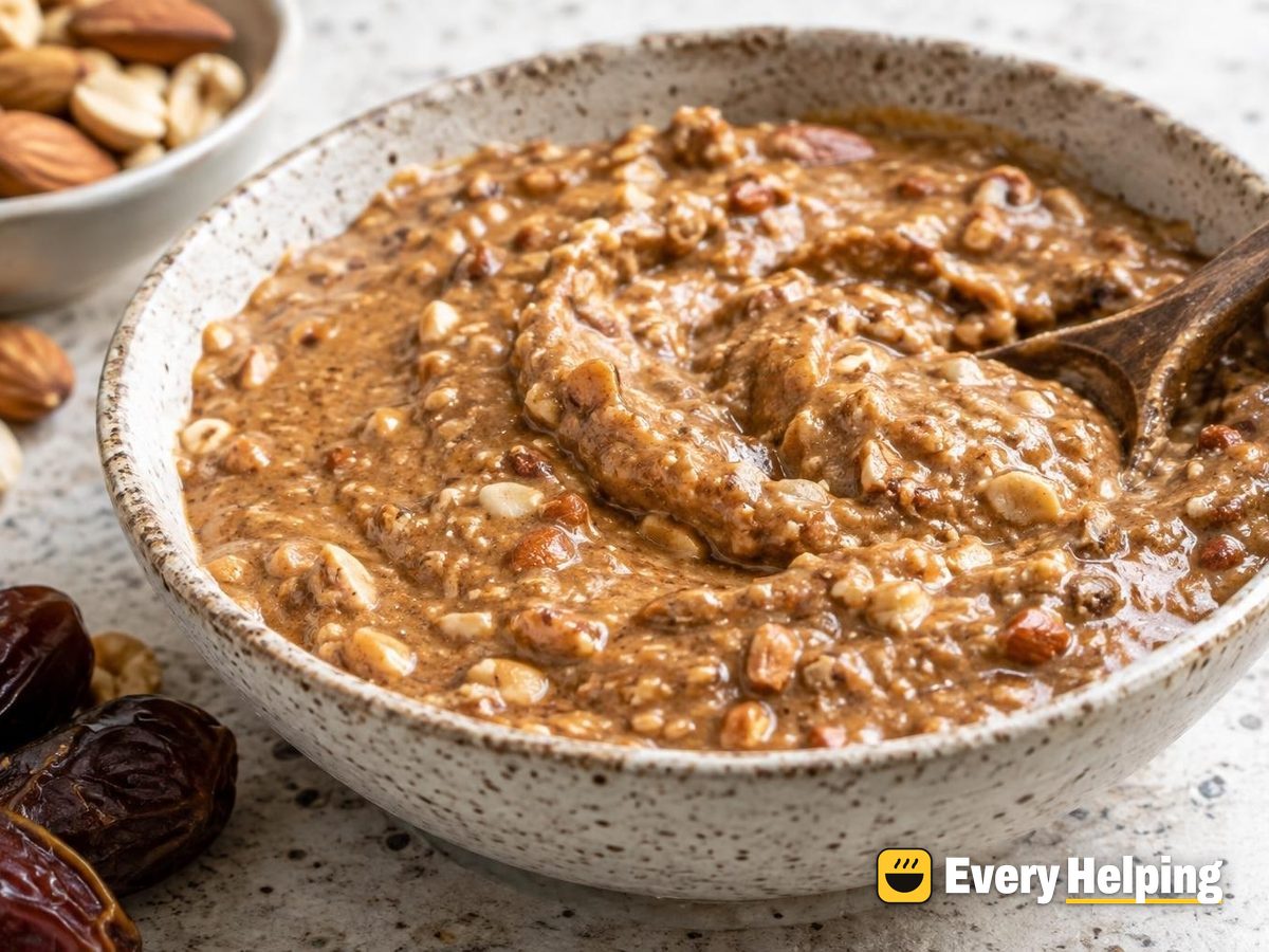 Chunky Vanilla Date Peanut-Almond Butter