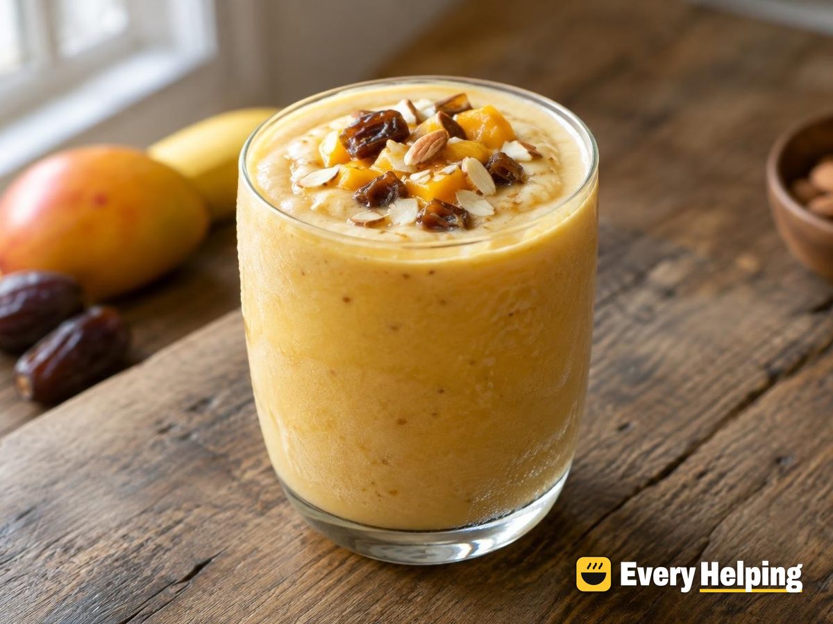 Frozen Banana Mango Lassi with Dates