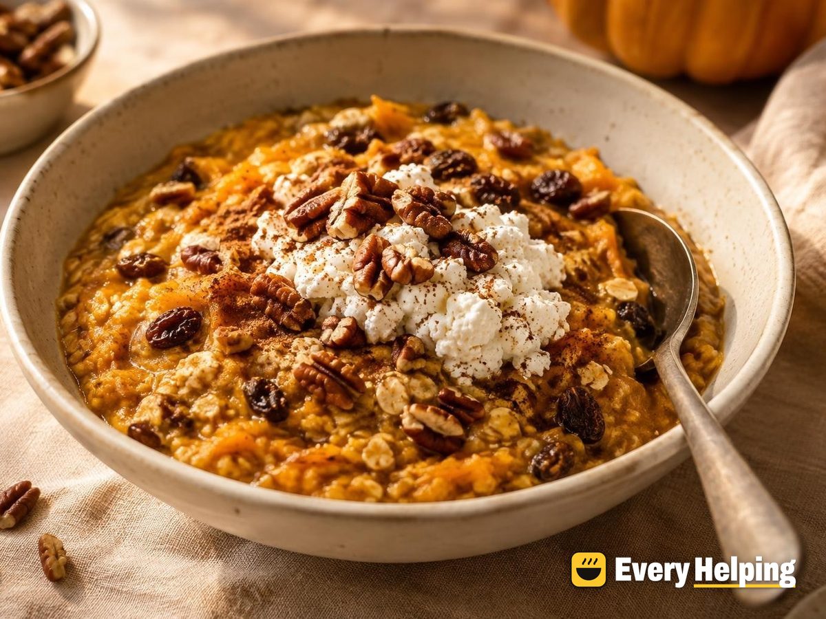Butternut Pumpkin Spice Porridge with Ricotta