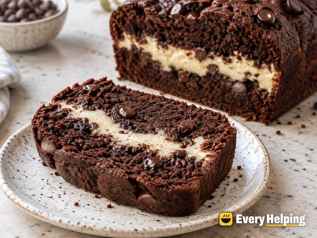 Chocolate Loaf Cake with Vanilla Cream Filling