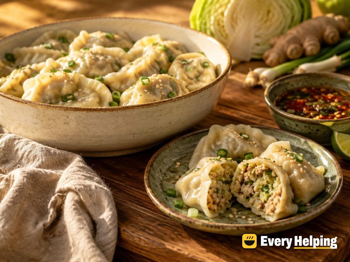 Pork Shoulder, Cabbage and Ginger Boiled Dumplings