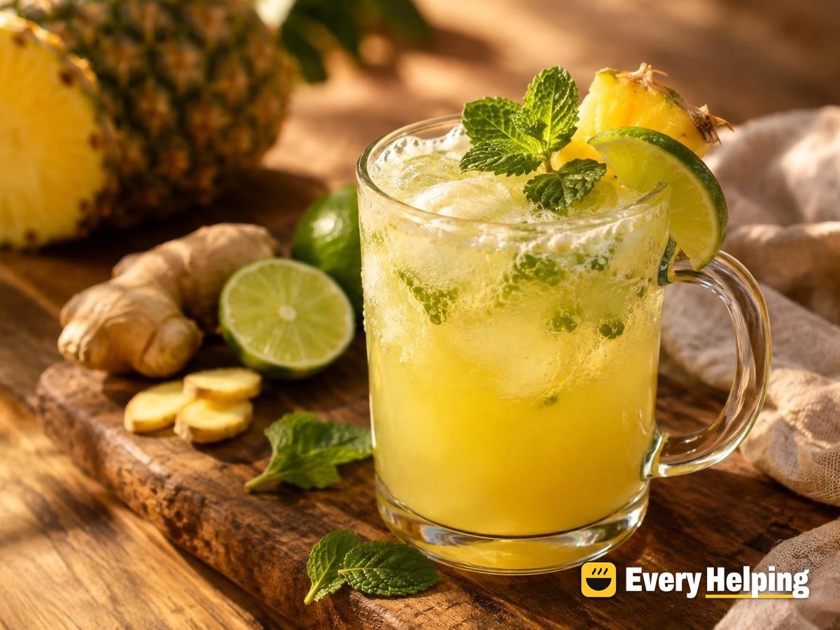 Ginger Lime Pineapple Mule Mocktail