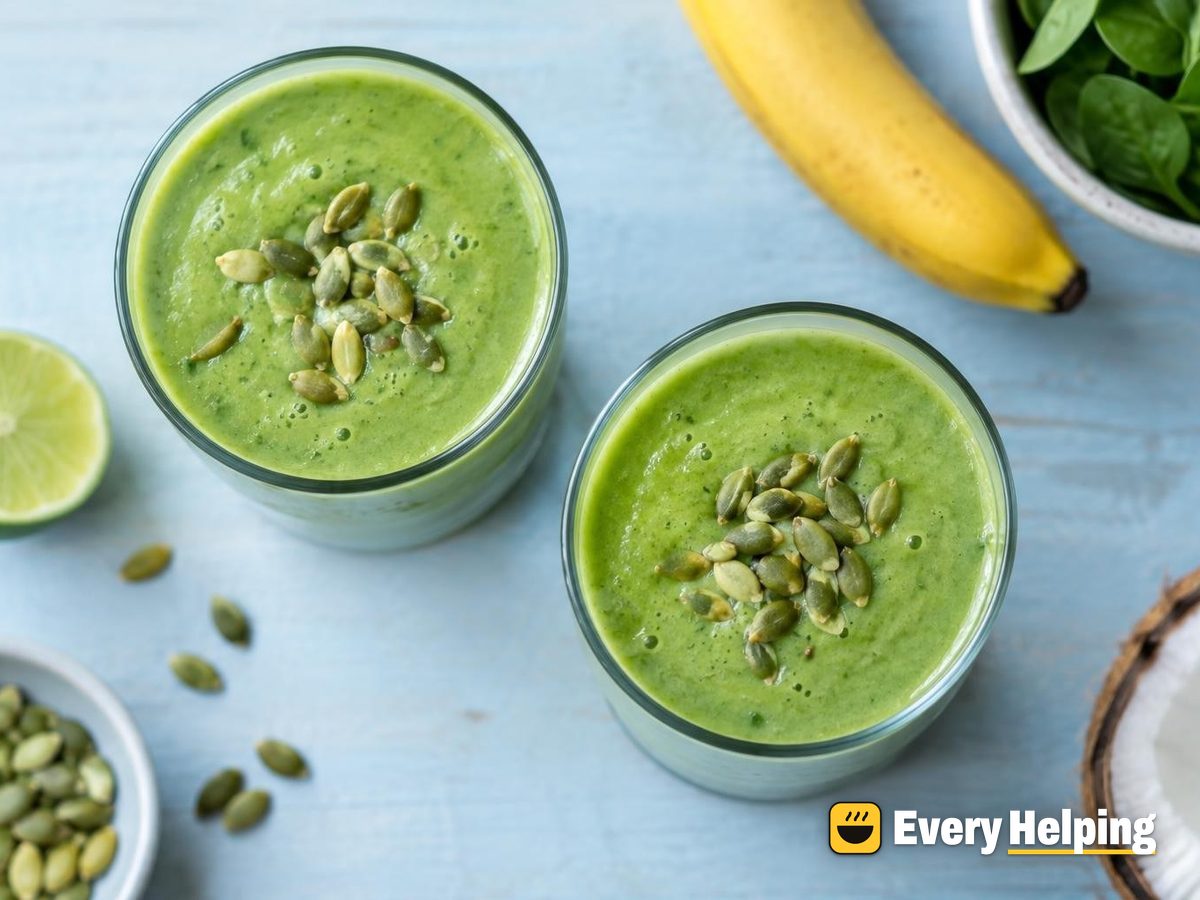 Creamy Coconut Banana Spinach Smoothie