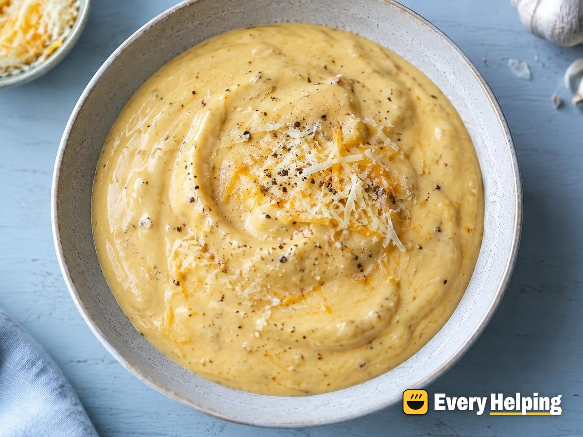 Roasted Garlic Parmesan Mornay with Cheddar