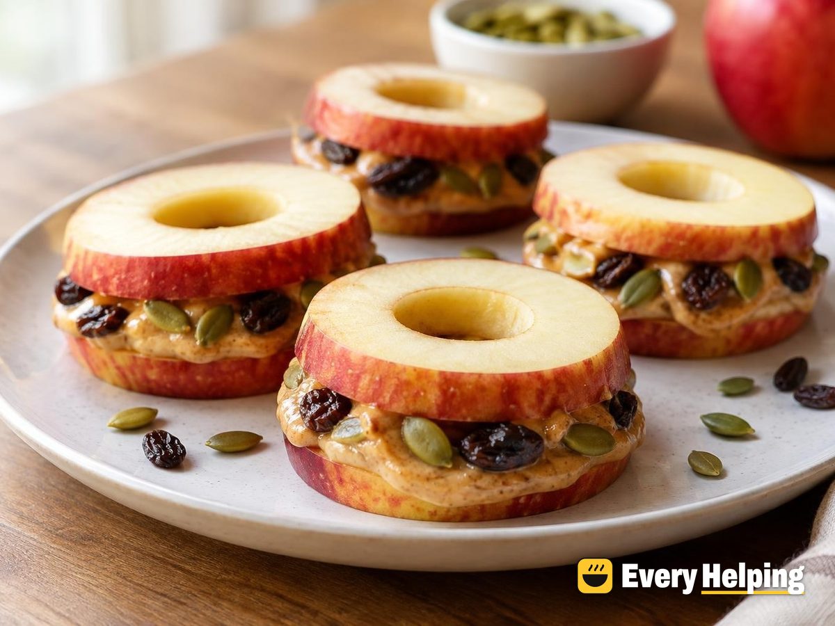 Apple Ring Peanut Butter Monster Bites