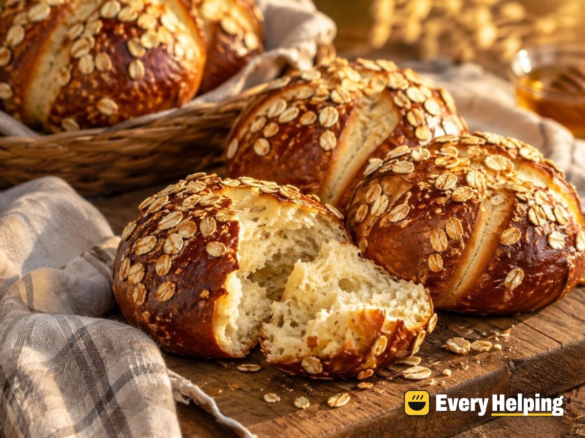 Toasted Oat Milk-and-Honey Pretzel Rolls