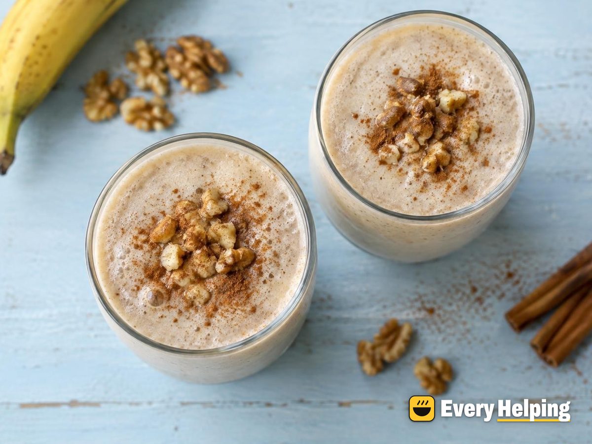 Cinnamon Banana Walnut Milkshake
