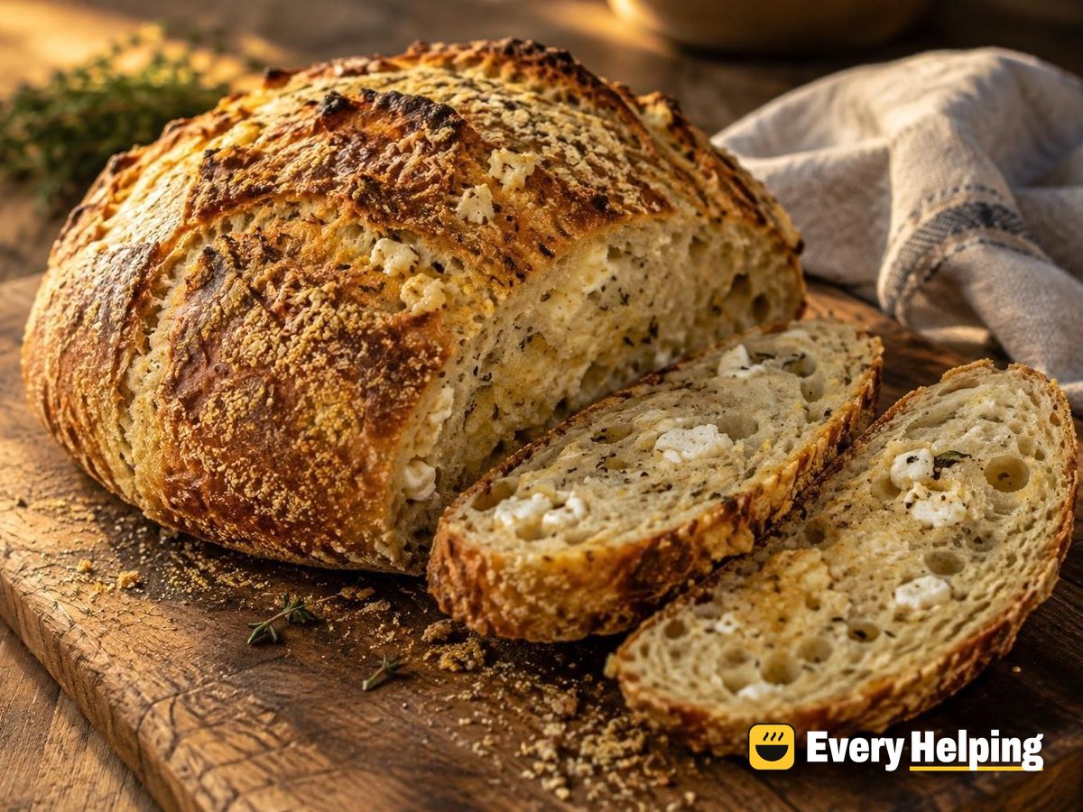 Crusty Parmesan Feta Herb Boule