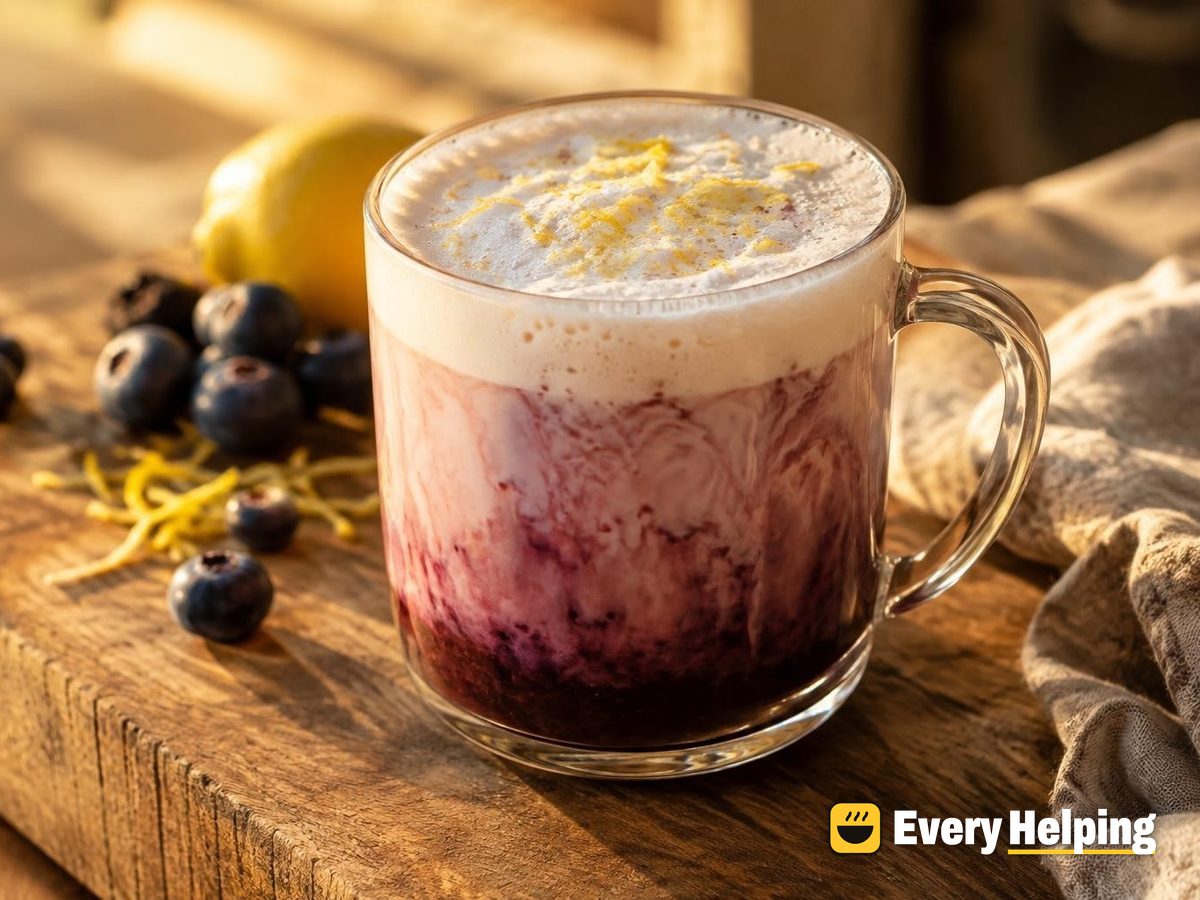 Blueberry Lemon Black Tea Skim Latte