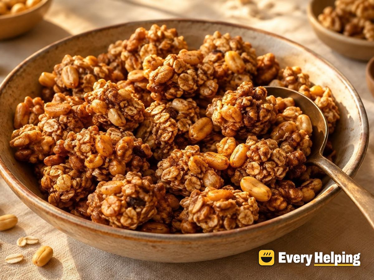 Cinnamon Peanut Butter Clusters with Oats