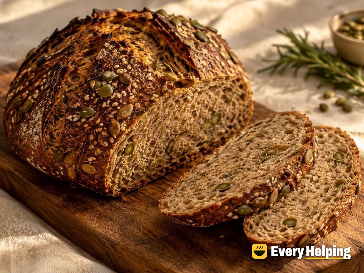 Rosemary Pumpkin Seed Rye Sourdough Boule