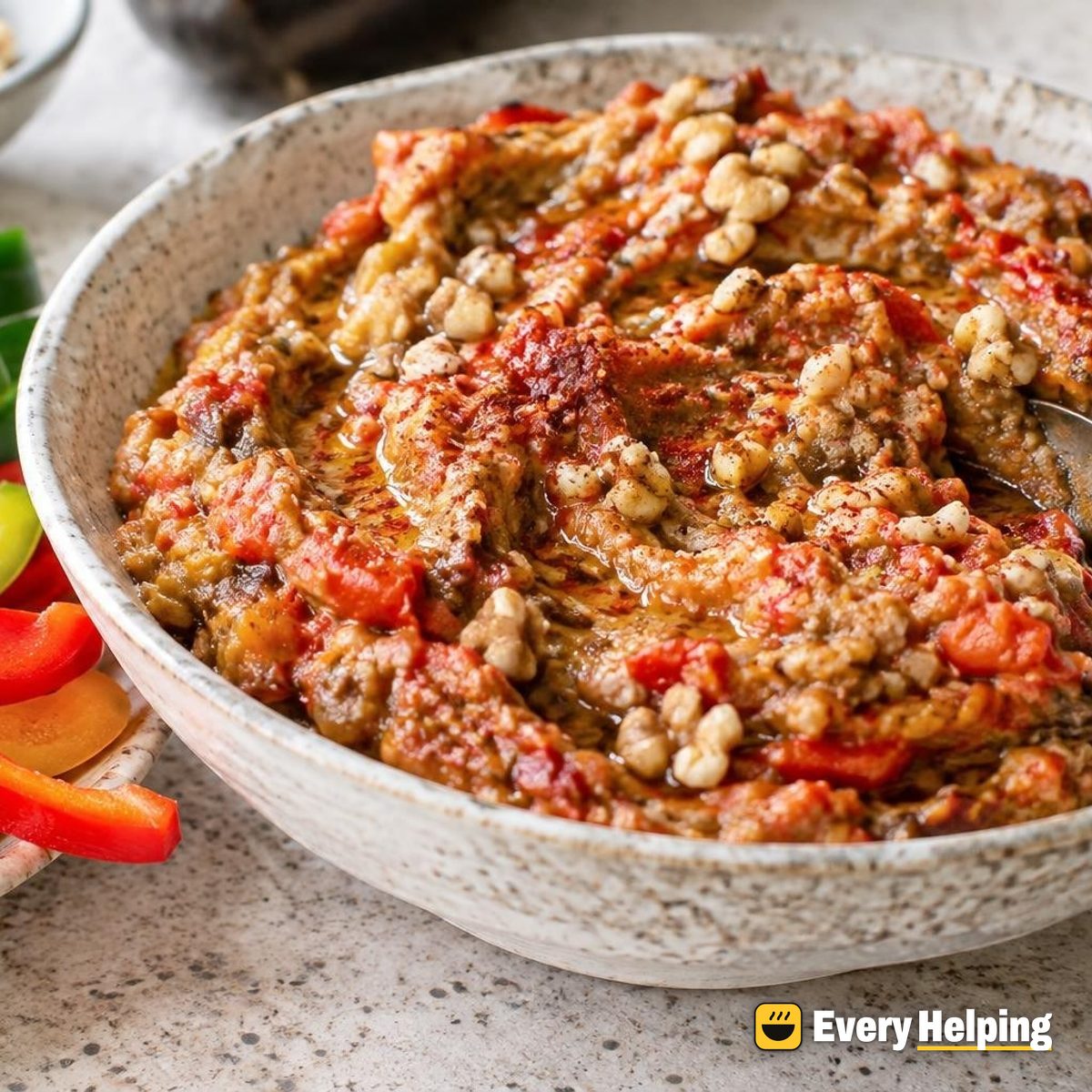 Smoky Roasted Eggplant and Red Pepper Spread