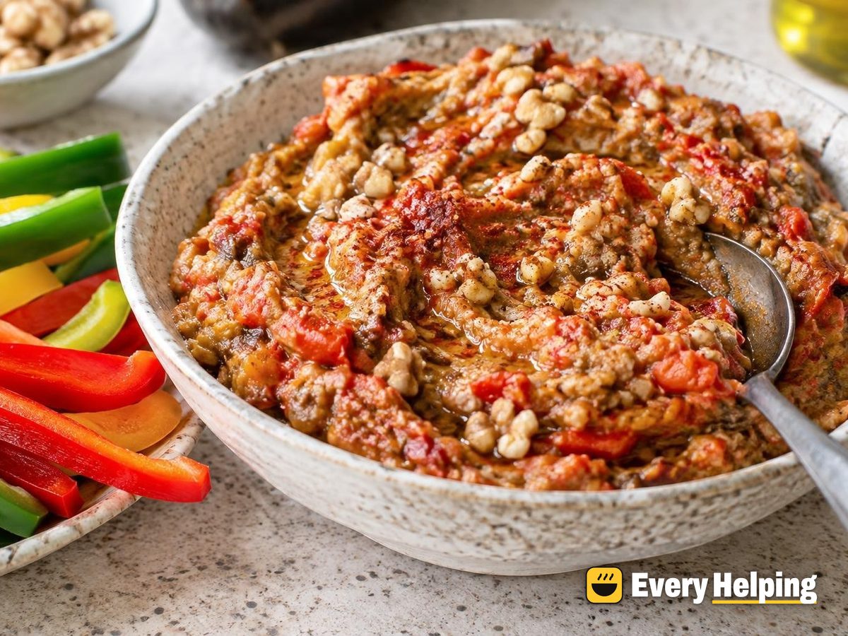 Smoky Roasted Eggplant and Red Pepper Spread