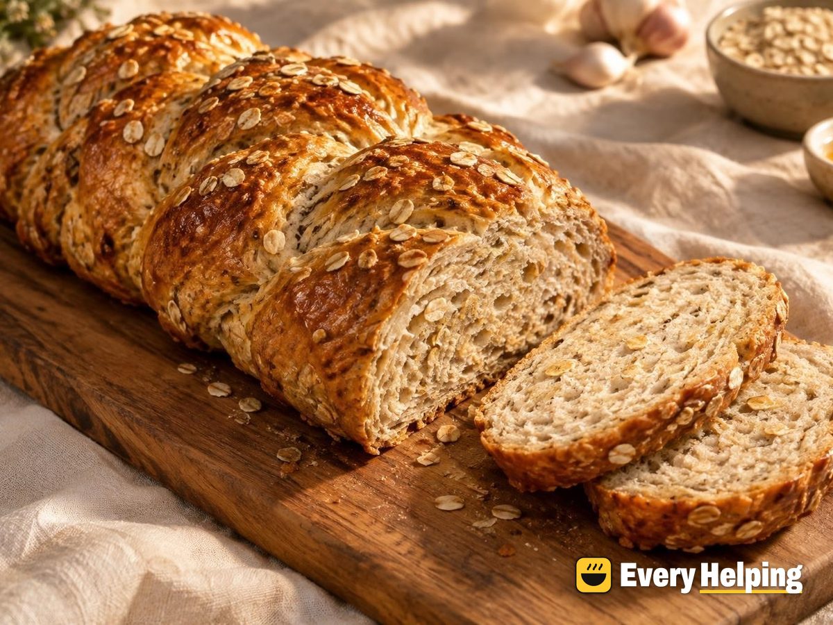 Soft Garlic Oat Spelt Braid
