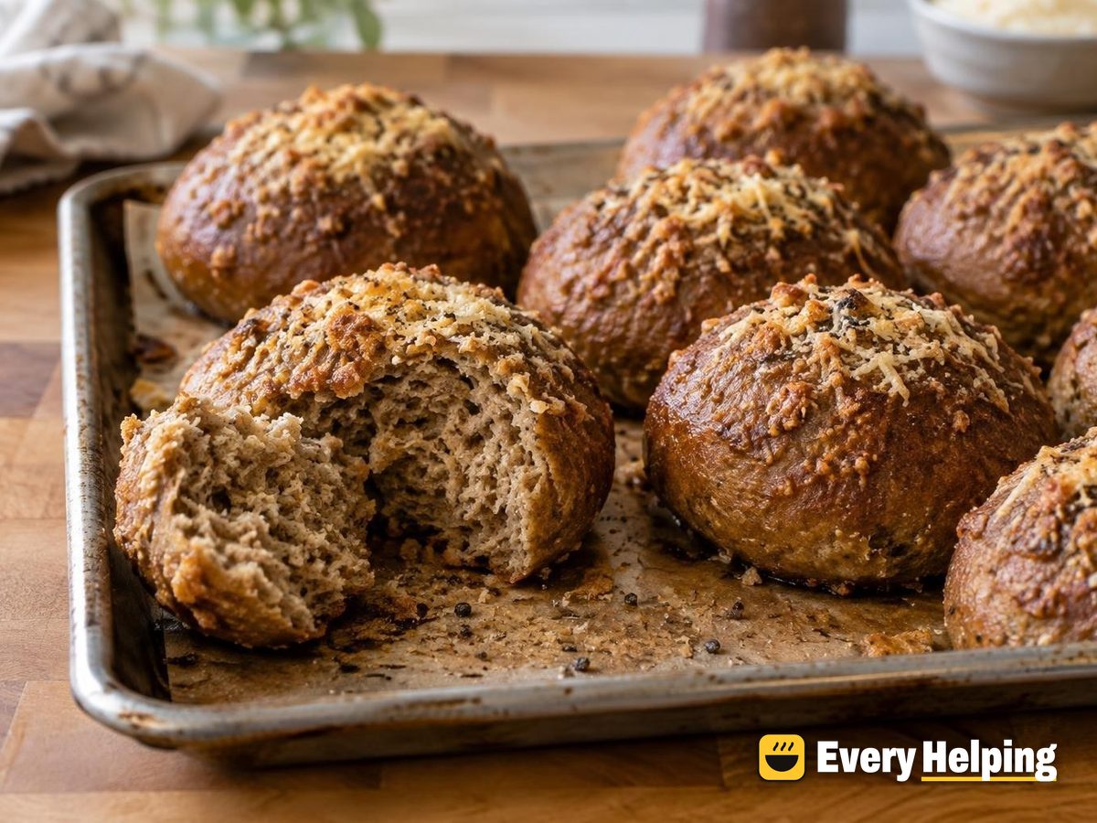 Parmesan Rye Dinner Rolls with Molasses