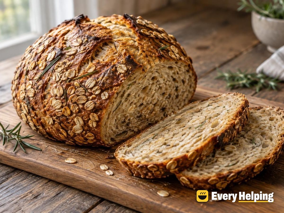 Maple Oat Porridge Rosemary Sourdough Boule