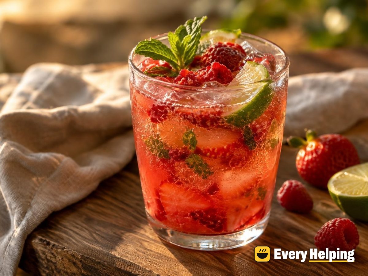 Ginger Lime Berry Smash with Mint
