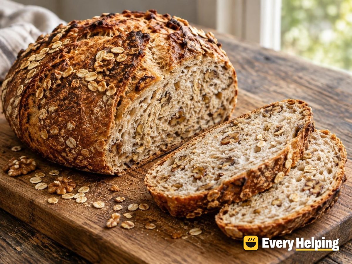 Toasted Oat Walnut Dutch Oven Boule