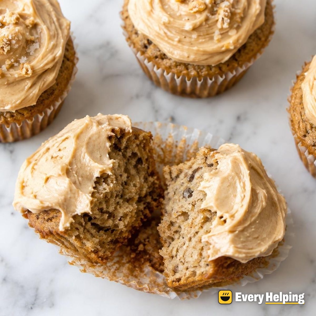 Banana Cupcakes with Peanut Butter Frosting