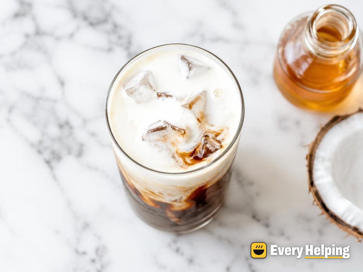 Iced Coconut Americano with Maple