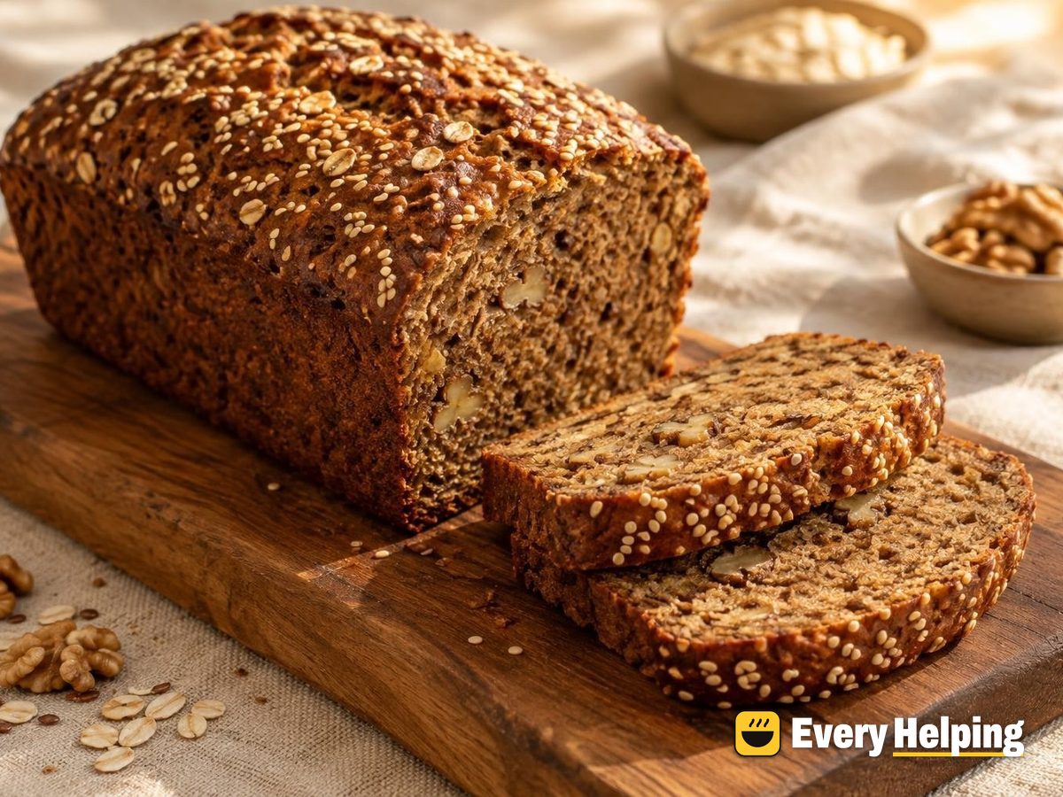 Molasses Walnut Flax Oat Loaf