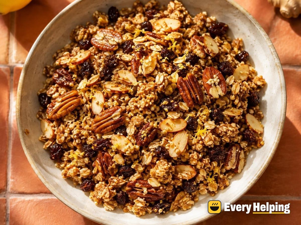 Lemon Ginger Maple Pecan Almond Crunch
