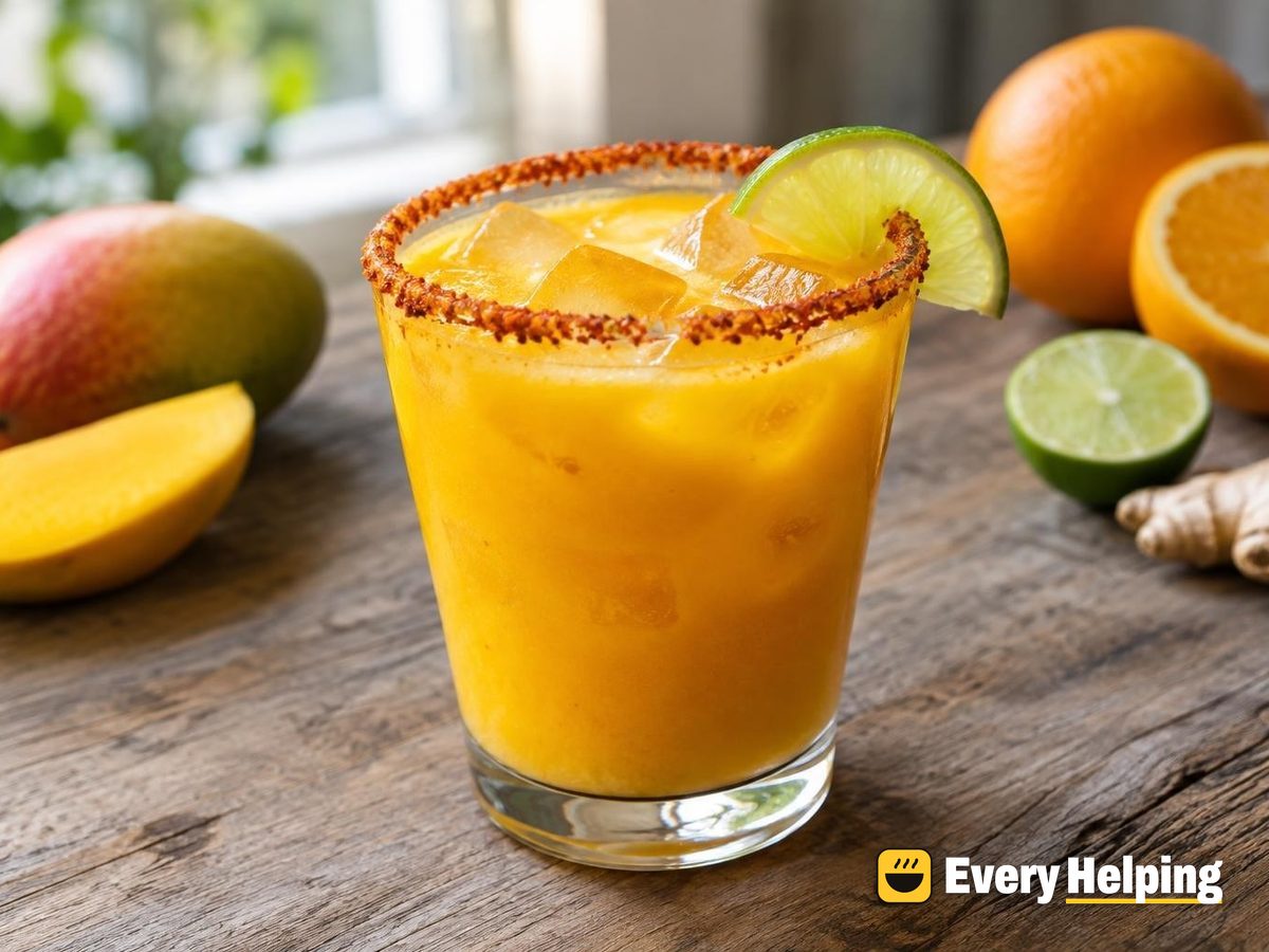 Spiced Mango-Orange Agua Fresca with Chile-Lime Rim