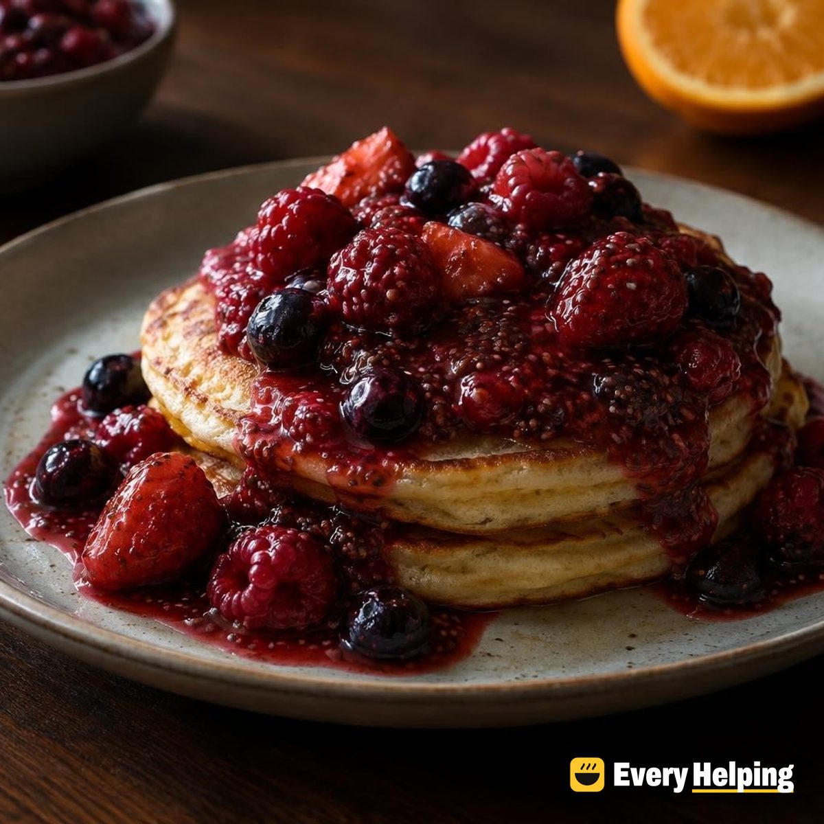 Maple Orange Vanilla Berry Compote with Chia